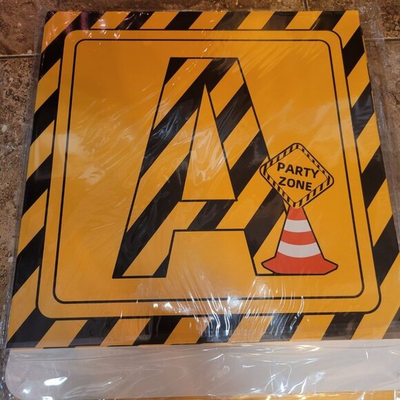 Baby Shower Decor Construction 12 Inch Square Blocks Party Boy - Picture 3 of 6